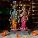 Hindu God Lakshmi Narayan Statue - 8.8” H Laxmi Narayan Sculpture Indian Diwali ... - Image 5
