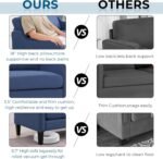 VINGLI Loveseat 53" Small Couch Loveseat Sofas for Living Room Mid Century Moder... - Image 5