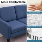 VINGLI Loveseat 53" Small Couch Loveseat Sofas for Living Room Mid Century Moder... - Image 6