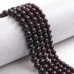 60pcs 6mm Natural Stone Beads Red Garnet Beads Energy Crystal Healing Power Gems... - Image 3