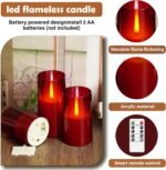Flameless Candles Upgraded Realistic Flickering Flame,Battery Operated LED Candl... - Image 3