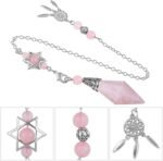 SUNYIK Faceted Healing Crystal Point Pendulum for Divination Pointed Quartz Ston... - Image 4