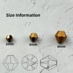 500pcs 3mm Bicone Glass Crystal Beads for Jewelry Making, Faceted Bicone Glass S... - Image 3