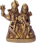 Craftsofindia® Blessing Lord Shiva Family Small Brass Statue - Divine Décor, 3-i... - Image 3