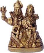Craftsofindia® Blessing Lord Shiva Family Small Brass Statue - Divine Décor, 3-i... - Image 4