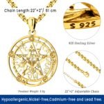 Eusense Tetragrammaton Nudo De Bruja Plata 925 Original Lilith Necklace Triple M... - Image 4
