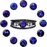 Zodiac Signs Spirit Bracelet For Women Men, 12 Constellation Leather Multilayer ... - Image 3