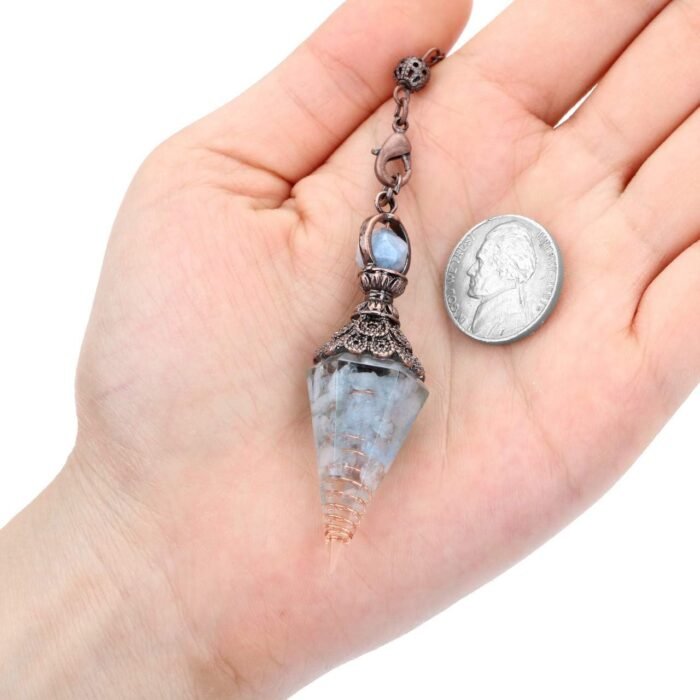 Jovivi Healing Crystal Pendulums for Dowsing Divination 6 Facted Hexagonal Point... - Image 5