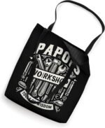 Papou's Workshop Tools of Wisdom Funny Handyman Grandpa Gift Tote Bag - Image 3