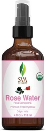 SVA ORGANICS Rose Water 4oz (118 ml) Refreshing Rose Water Spray for Skin Care, ... - Image 3