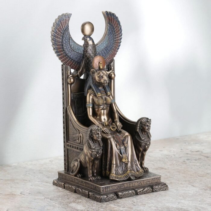 Veronese Design 11 Inch Sekhmet Egyptian Goddess of Healing Sitting on Throne Co... - Image 6