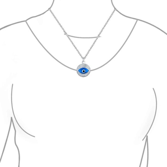 Bling Jewelry Turkish Spiritual Protection Amulet Moving Floating Aqua Nazar Blu... - Image 3