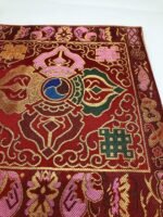 Tibetan Buddhist red Double dorje Silk Brocade Table Cover/Altar Cloth/Shrine Cl... - Image 4