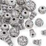 Craftdady 20 Sets Alloy Tibetan Guru Beads 10/12/14mm 3-Hole Metal Buddhist West... - Image 6