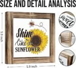 Shine Like A Sunflower Sign, Summer Decor Sign, Decorative Plaque Box Sign, Insp... - Image 3