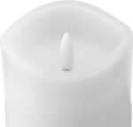 Stonebriar 6 Count White Real Wax 3x6 Flameless LED Pillar Candles with Remote a... - Image 4