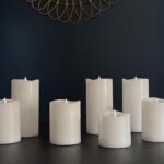 Stonebriar 6 Count White Real Wax 3x6 Flameless LED Pillar Candles with Remote a... - Image 9