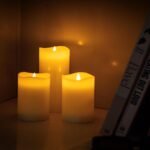 Stonebriar 6 Count White Real Wax 3x6 Flameless LED Pillar Candles with Remote a... - Image 12
