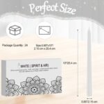 Tobeape 24 Pack 10" Tall White Taper Candles, Dripless Unscented White Candlesti... - Image 3