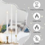 Tobeape 24 Pack 10" Tall White Taper Candles, Dripless Unscented White Candlesti... - Image 4