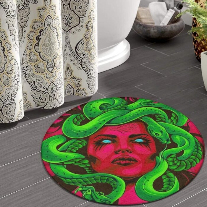 Memory Foam Round Area Rug Entryway Mat Contemporary Home Decor -60" Diameter, S... - Image 6
