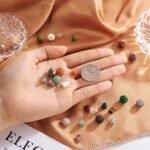 KISSITTY 12 Sets Natural Gemstone Guru Beads for Mala Making 10mm Three Hole Rou... - Image 4