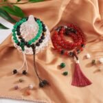 KISSITTY 12 Sets Natural Gemstone Guru Beads for Mala Making 10mm Three Hole Rou... - Image 5