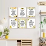 Sunflower Motivational Bible Verse Wall Art Christian Wall Decor Positive Quotes... - Image 3