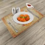 Ambesonne Dragon Place Mats Set of 4, Chinese Folk Elements Cartoon Style Serpen... - Image 3