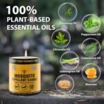 Natural Plant-Based Mosquito Repellent Candle, DEET Free Mosquito Citronella Can... - Image 3
