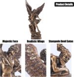 QIANLING 12.5in San Miguel Arcangel Statue, St Michael Statue in Bronzed Resin, ... - Image 4