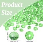 ZHIYUXI 400pcs s Green Aventurine Crystal Beads 5-8mm and 400pcs Apple Green Gla... - Image 5