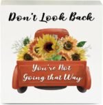 Inspirational Sunflower Decor Sunflower Gifts Sunshine Wood Box Sign 5 x 5 Inche... - Image 5