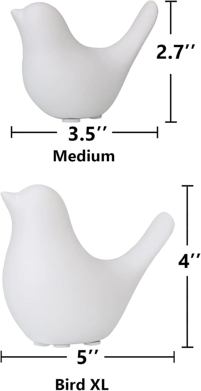 FANTESTICRYAN Small Animal Statues Home Decor Modern Style White Decorative Orna... - Image 4
