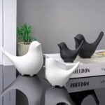 FANTESTICRYAN Small Animal Statues Home Decor Modern Style White Decorative Orna... - Image 5