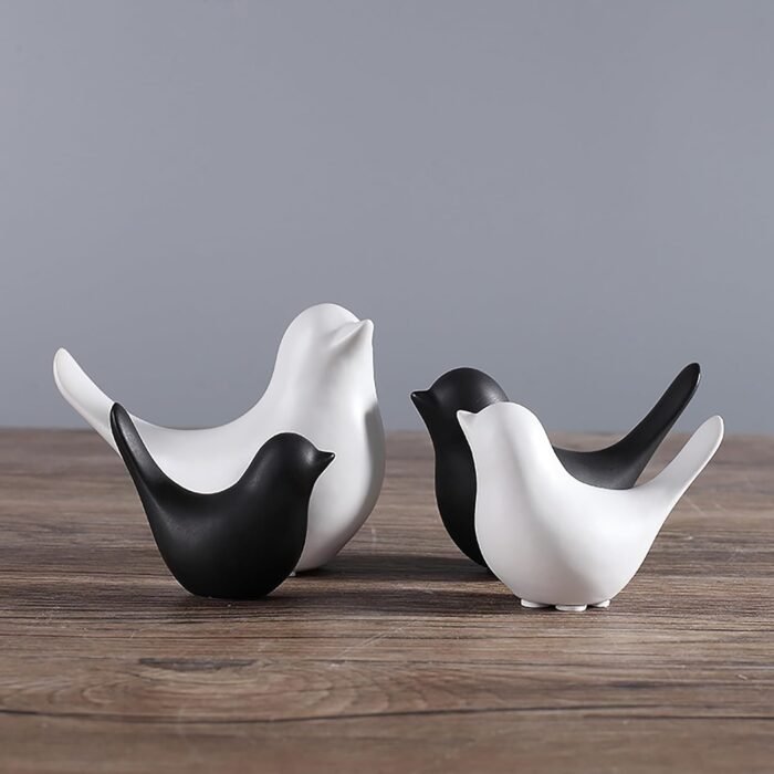 FANTESTICRYAN Small Animal Statues Home Decor Modern Style White Decorative Orna... - Image 6