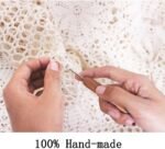 KEPSWET Cotton Handmade Crochet Lace Table Runner Olive Green Rectangle Coffee T... - Image 6