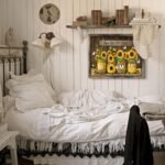 Farmhouse Sunflower Wall Art Rustic Flower Picture Decor Wall Art Country Floral... - Image 4