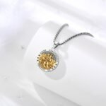 Patron Saint Medals Amulet Necklace 925 Sterling Silver Protection Jewelry for M... - Image 3