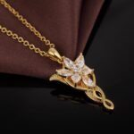 Arwen Evenstar Pendant Necklace with 5A+ Cubic Zirconia 18K White Gold Plated Ho... - Image 6