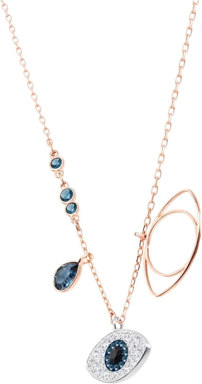 Swarovski Women's Symbolica Evil Eye Pendant Necklace, Blue, Mixed Metal Finish - Image 4