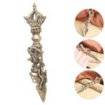 BESTonZON 2pcs Decorative Mini Brass Vajra Pestle Buddhism Pestle Ornaments for ... - Image 4