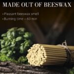 Danilovo Thin Taper Beeswax Candles - Honey-Scented, Decorative Candles Ideal fo... - Image 3