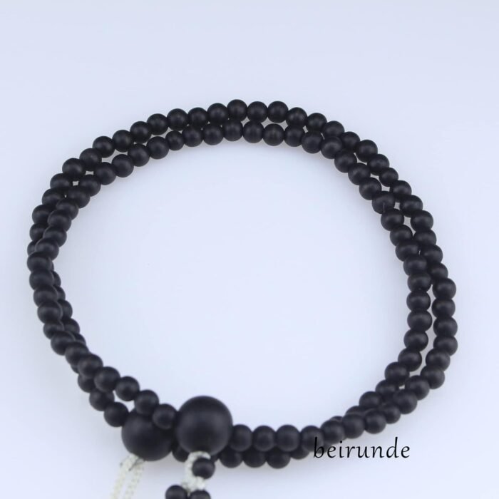 Black Wood Beads Japanese Soka Gakkai SGI Juzu Nichiren Buddhism Prayer Beads - Image 4