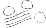 NOVICA Handmade Glass Beaded Macrame Bracelets in Black Set of 7 Wristband Guate... - Image 6