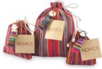 NOVICA Handmade Glass Beaded Macrame Bracelets in Black Set of 7 Wristband Guate... - Image 7