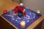 Altar Cloth or Tarot Mat - Beltane Moon - Pagan or Wiccan Altar Cloth - Image 3
