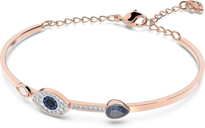 Swarovski Women's Symbolica Evil Eye Bangle Bracelet, Blue Crystal, Mixed Metal ... - Image 3