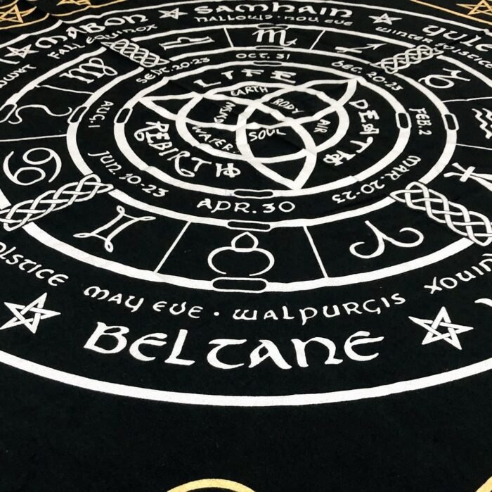 THE ART BOX Altar Cloth Tarot Cards Table Napkins Witchcraft Supplies Black Gold... - Image 5