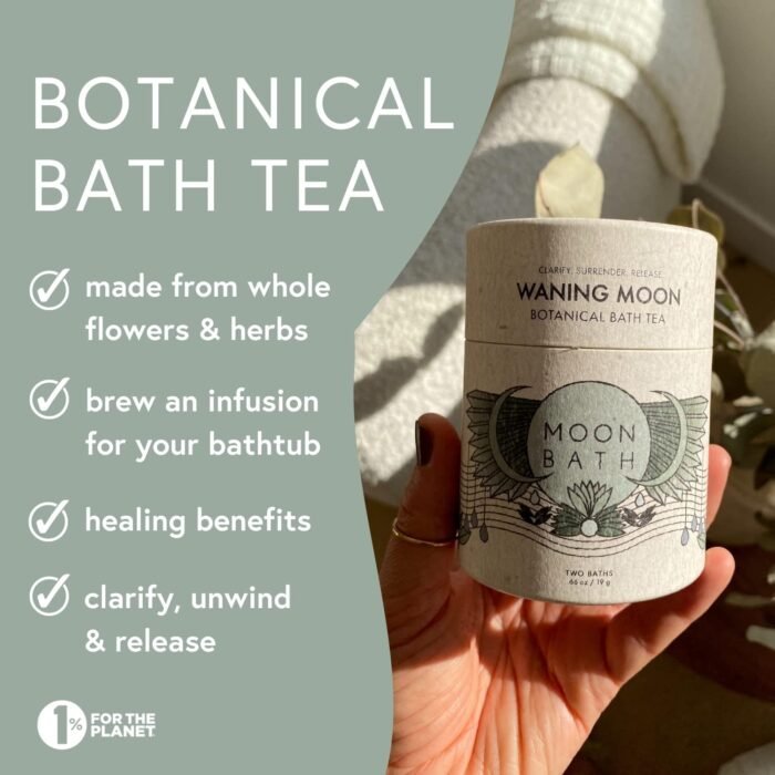 Moon Bath Botanical Bath Tea | Waning Moon Herbal Ayurvedic Bath Tea Soak for De... - Image 3